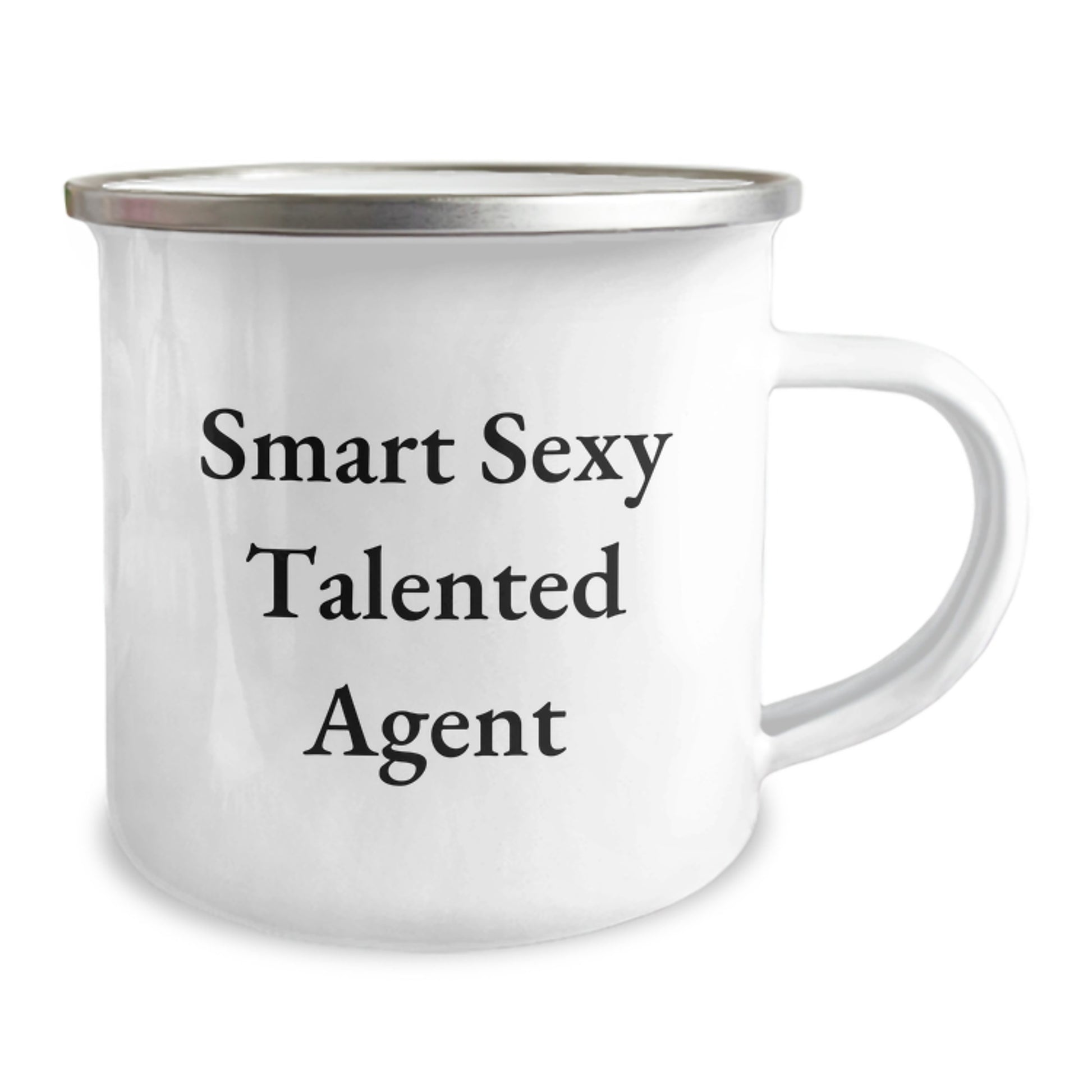 Funny Agent Camping Mug Gifts from Friends for Men on Christmas - 'Smart, Sexy, Talented Agent' Quote - Image 2