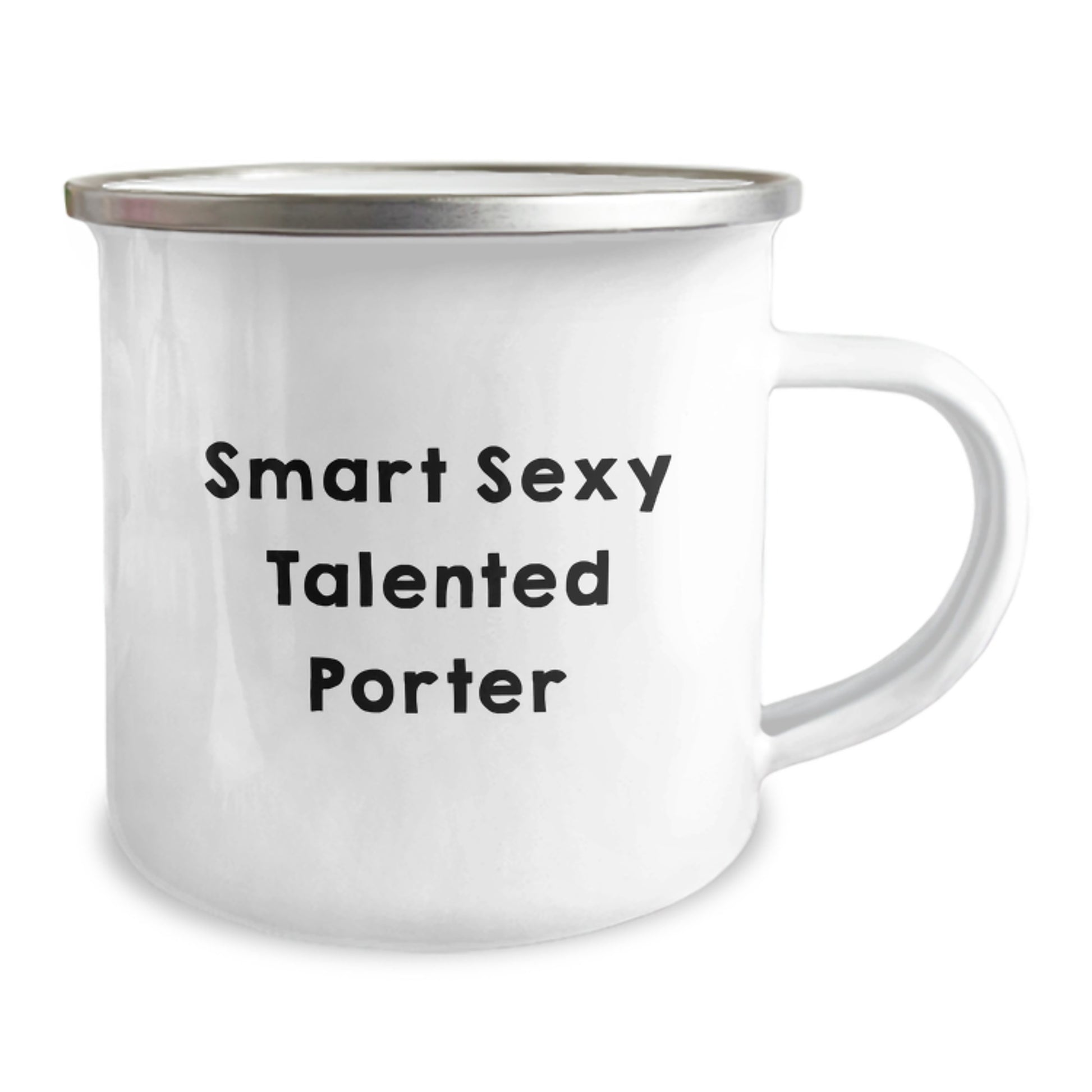 Funny Gifts for Porter, Camping Mug with Smart Sexy Talented Quote, Christmas Unique Gifts from Friends - Image 2