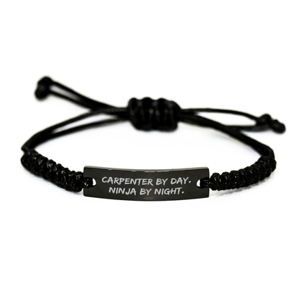 Carpenter by Day, Ninja by Night! Unique Rope Gift for Men, Funny Graduation Present from Friends or Family - Victory Thru Vision
