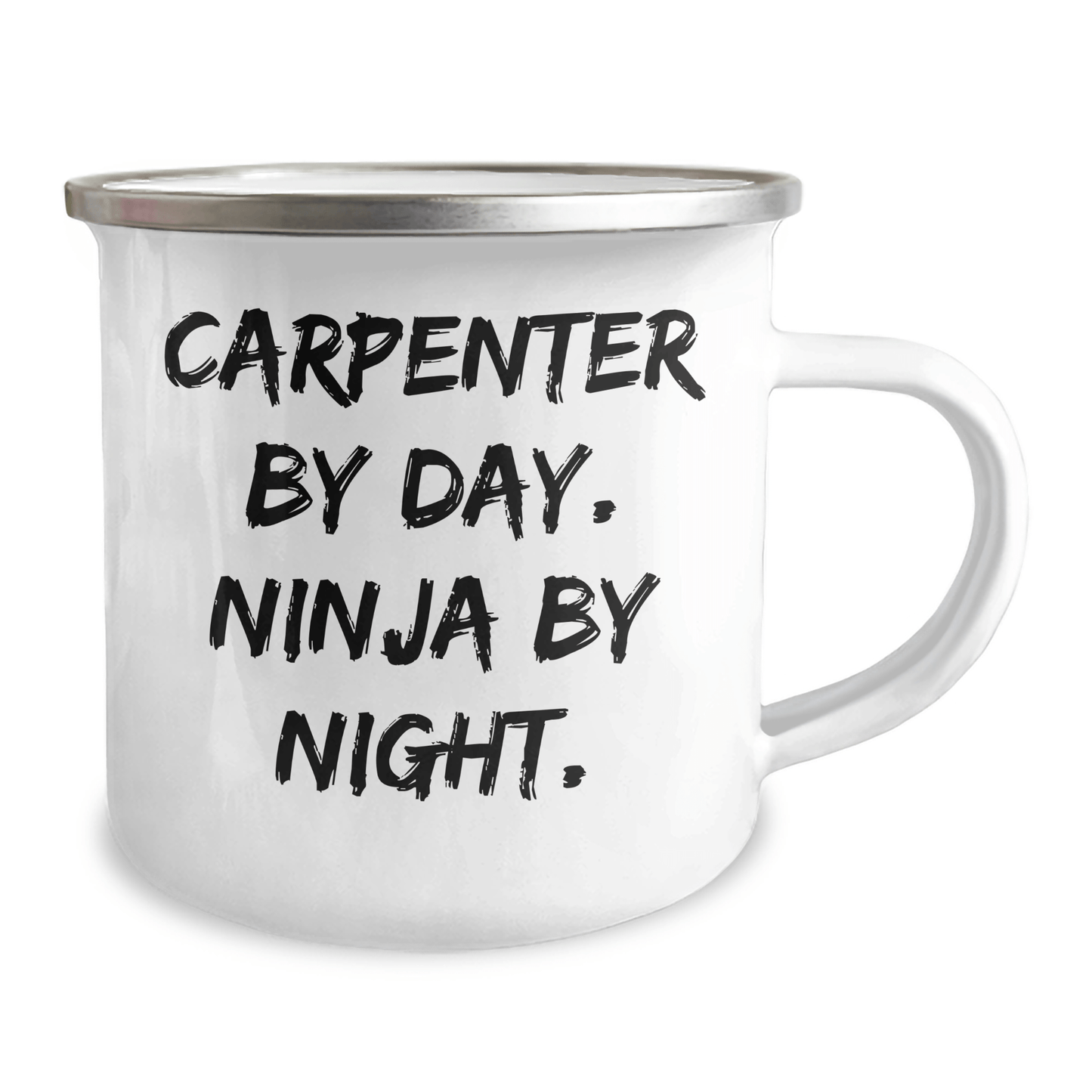 Carpenter Gifts for Men, Funny Camping Mug from Friends, 'Carpenter By Day. Ninja By Night.' Graduation Unique Gifts - Victory Thru Vision