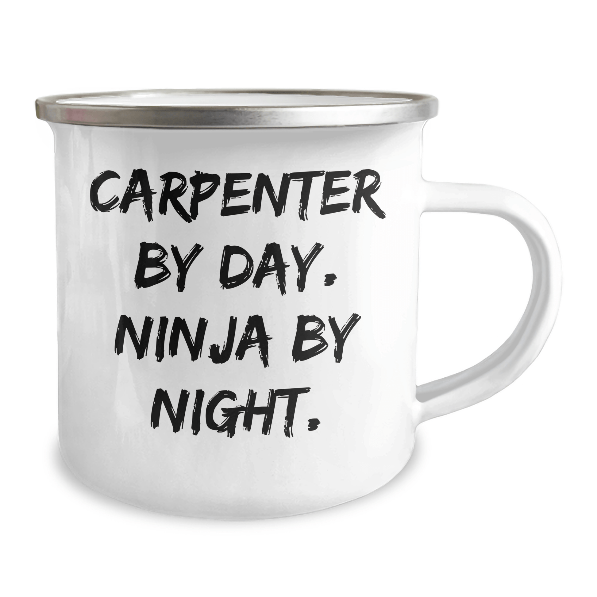Carpenter Gifts for Men, Funny Camping Mug from Friends, 'Carpenter By Day. Ninja By Night.' Graduation Unique Gifts - Victory Thru Vision