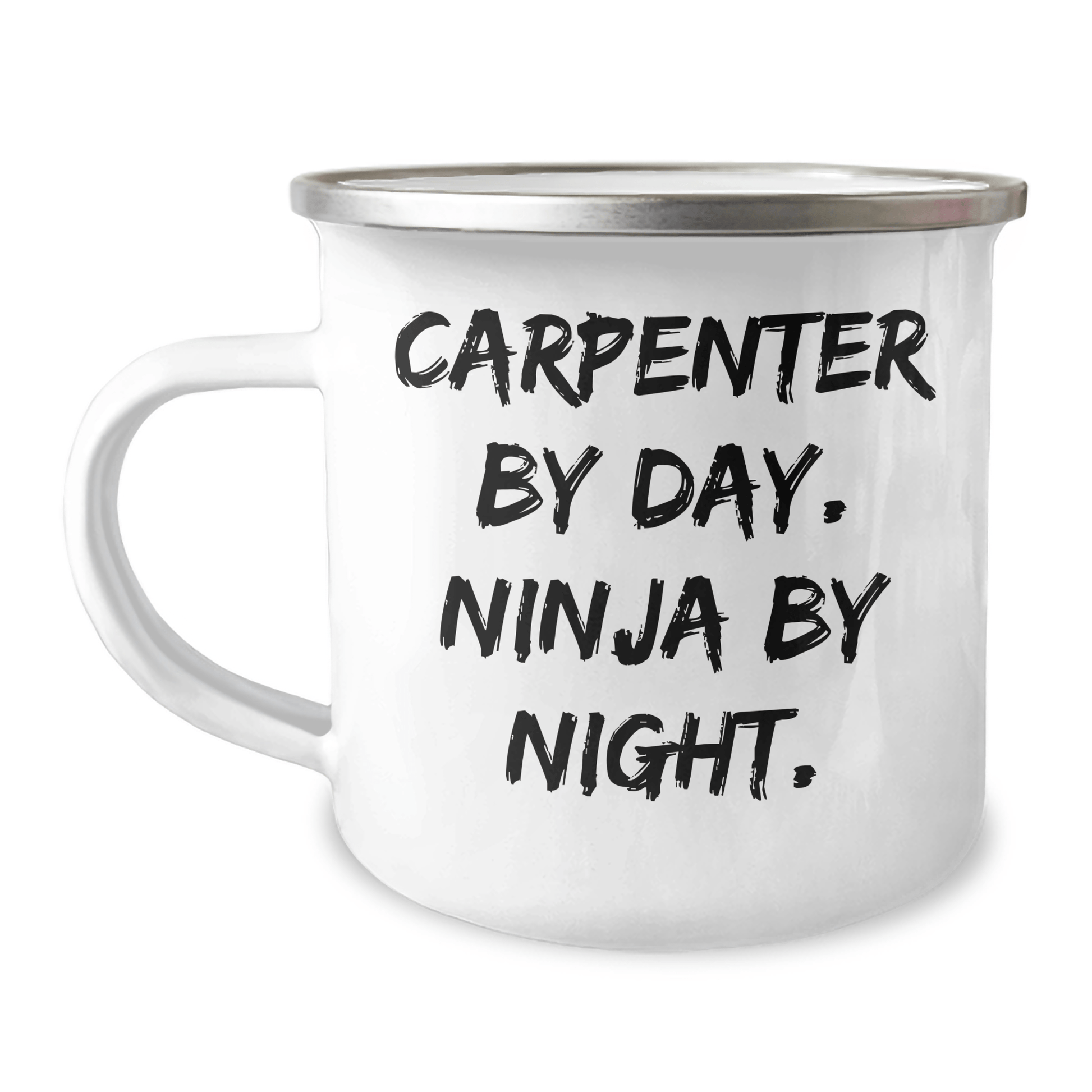Carpenter Gifts for Men, Funny Camping Mug from Friends, 'Carpenter By Day. Ninja By Night.' Graduation Unique Gifts - Victory Thru Vision