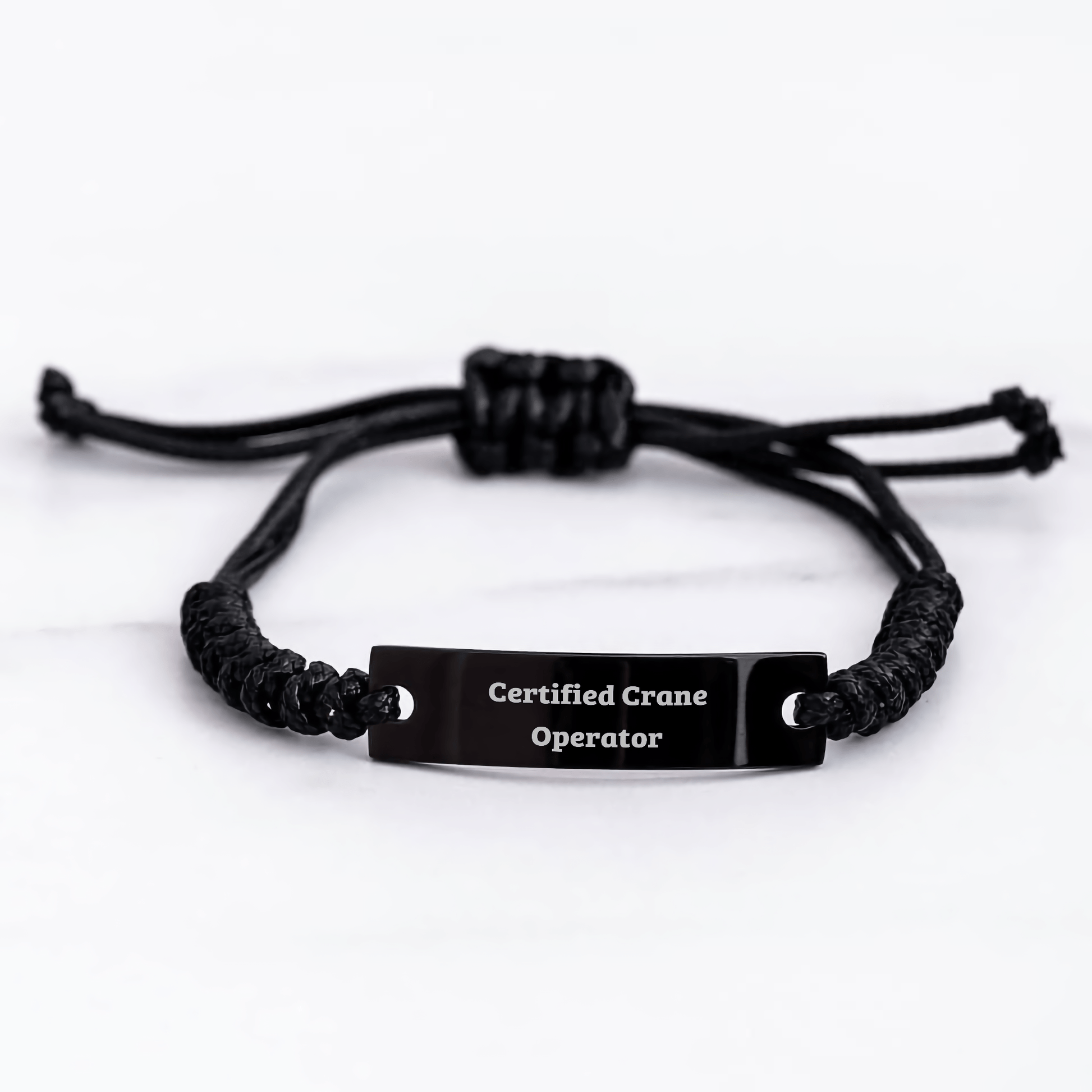 Certified Crane Operator Gifts Funny Rope Bracelet for Men Gifts from Friends on Father's Day, Gifts for Crane Operator, Unique Rope Accessories - Victory Thru Vision 