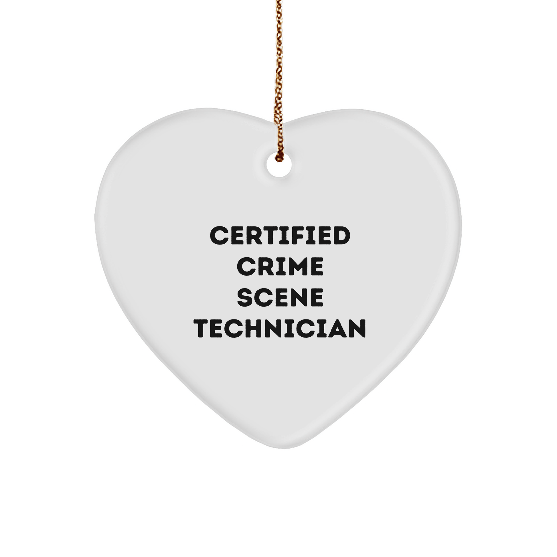 Certified Crime Scene Technician Gifts from Friends - 'You're the Beat of Our Crime Scene' Heart Ornament for Men, Women, Coworkers, Family, and Friends on Christmas - Victory Thru Vision
