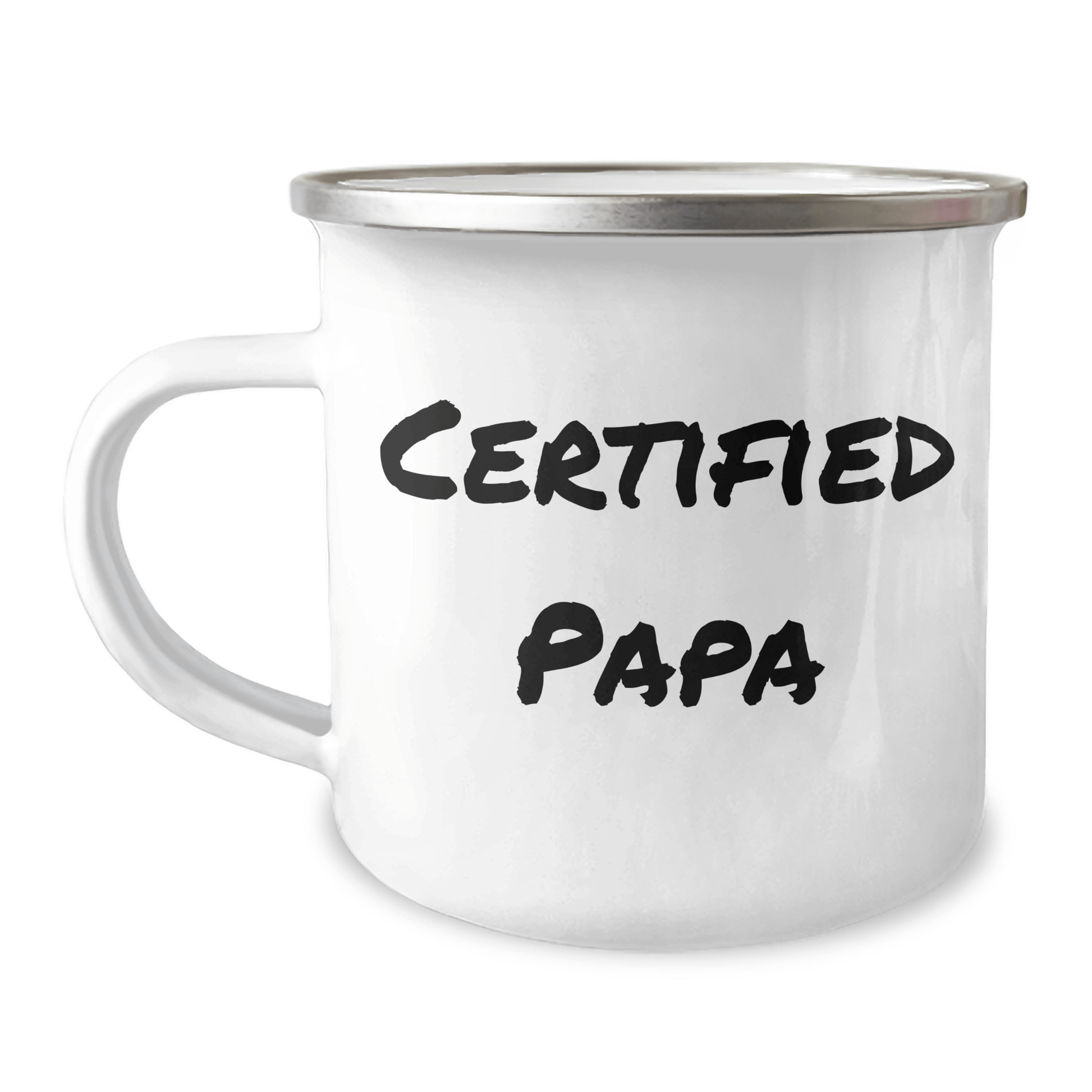 Certified Papa Funny Camping Mug, Gifts from Men to Papa, Papa Camping Mug for Father's Day, 'I'm the Papa, Hear Me Roar!' - Victory Thru Vision 