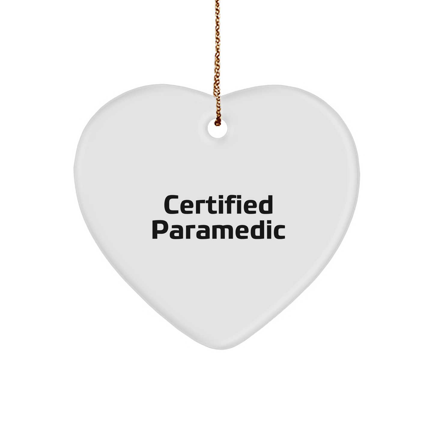 Certified Rescue Worker Funny Gifts from Friends for Rescue Worker Heart Ornament Christmas Unique Present - Victory Thru Vision 