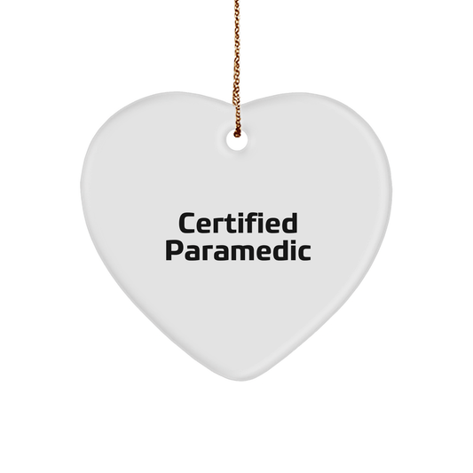 Certified Rescue Worker Funny Gifts from Friends for Rescue Worker Heart Ornament Christmas Unique Present - Victory Thru Vision 