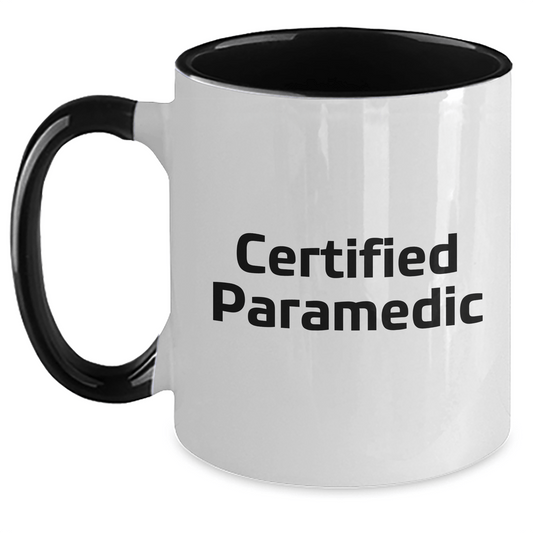 Certified Rescue Worker Funny Two Tone Coffee Mug Gifts from Family, Gifts for Rescue Workers, Father's Day Unique - Victory Thru Vision 