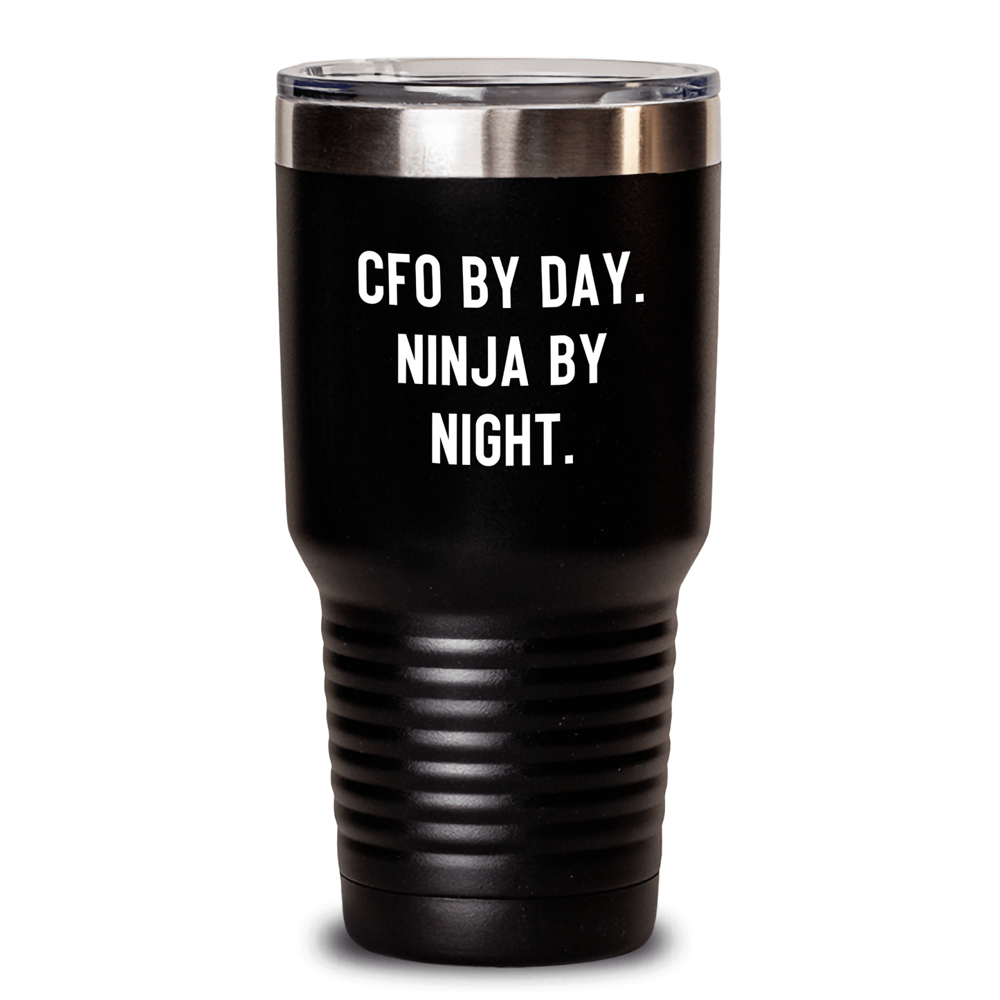 CFO Gifts from Friends for Men - 'Cfo By Day. Ninja By Night.' Tumbler, 20oz or 30oz Vacuum Insulated, Graduation Unique Gifts - Victory Thru Vision