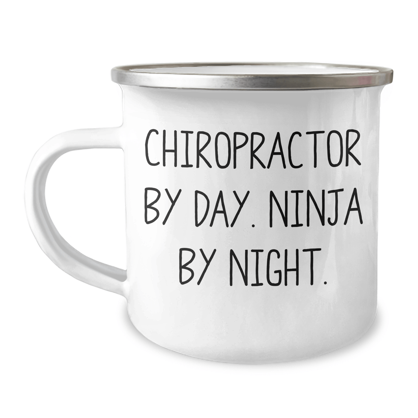 Chiropractor Funny Gifts, Camping Mug for Chiropractor, Gifts from Friends, Inspirational Quote for Graduation - Chiropractor By Day, Ninja By Night. - Victory Thru Vision