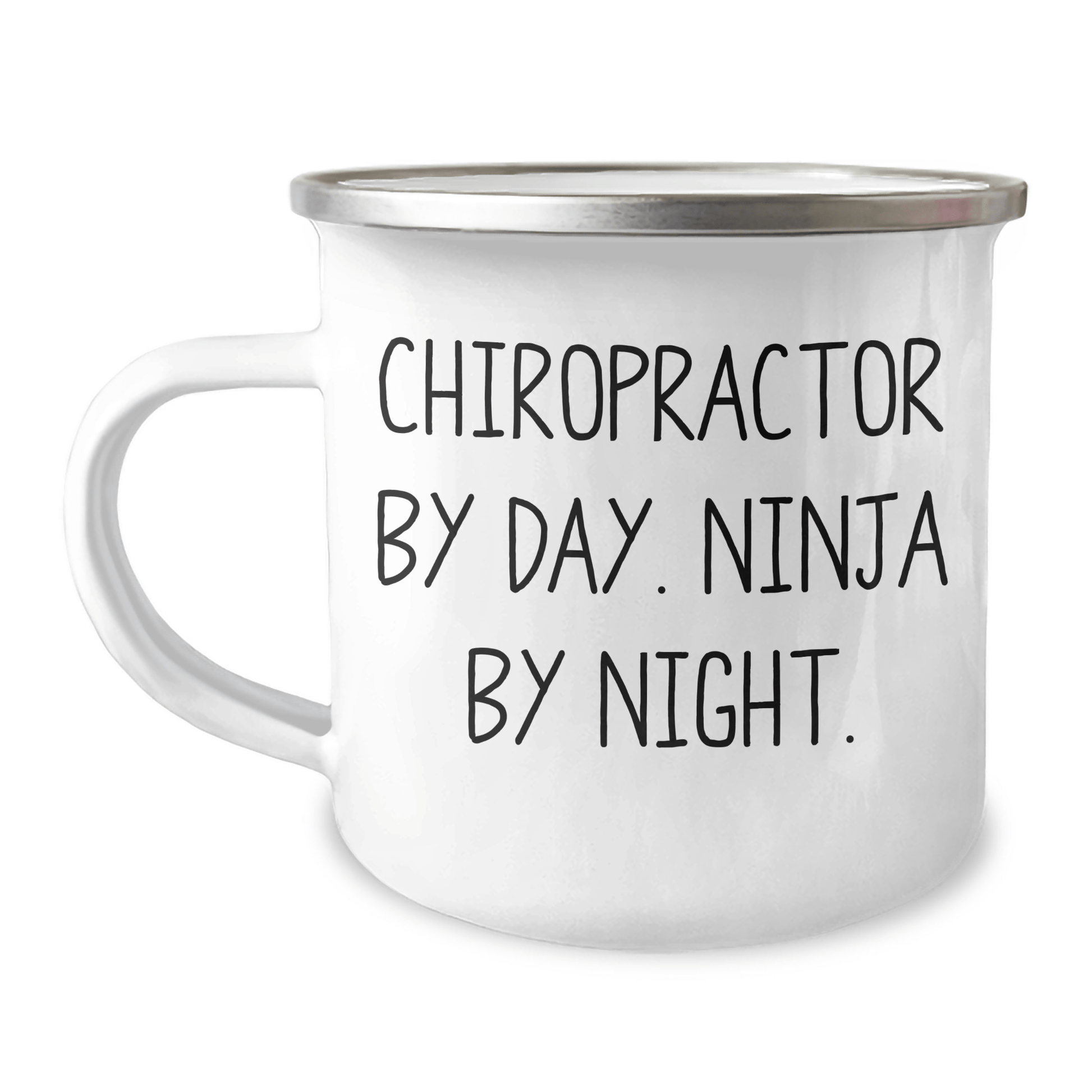 Chiropractor Funny Gifts, Camping Mug for Chiropractor, Gifts from Friends, Inspirational Quote for Graduation - Chiropractor By Day, Ninja By Night. - Victory Thru Vision