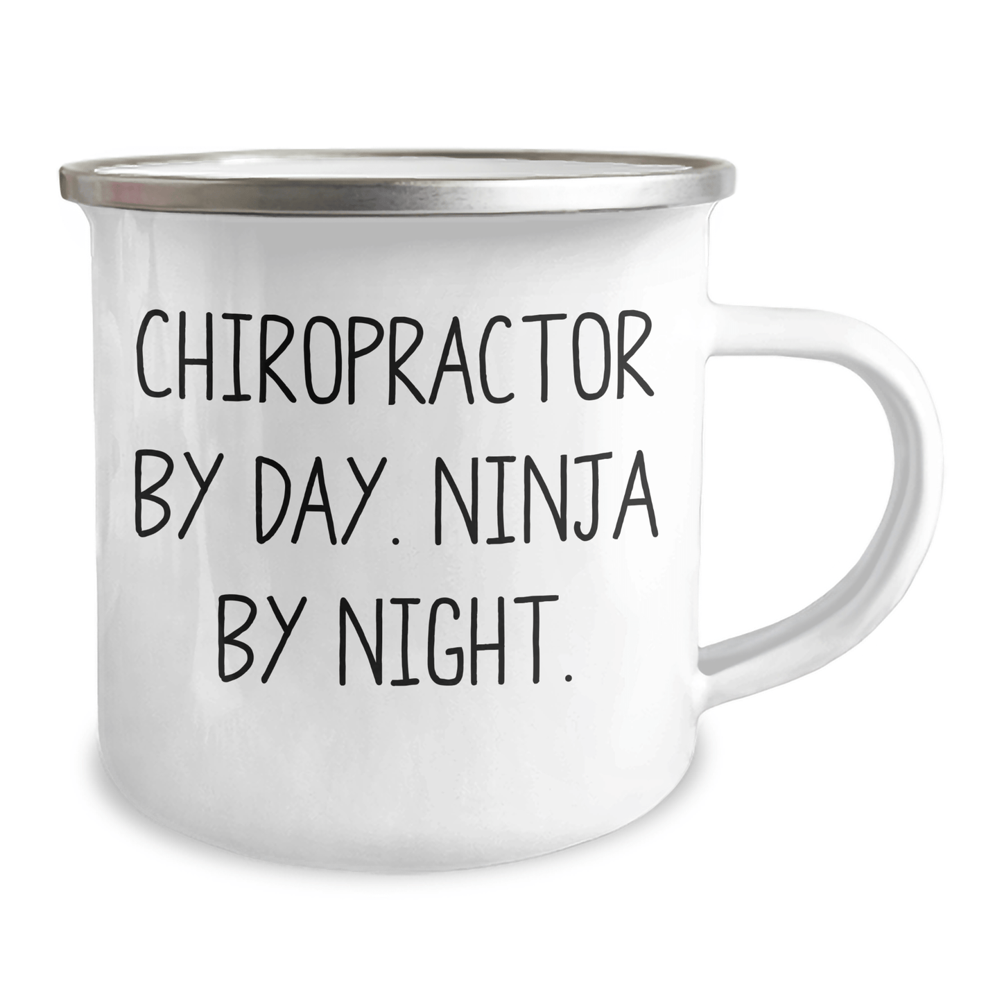 Chiropractor Funny Gifts, Camping Mug for Chiropractor, Gifts from Friends, Inspirational Quote for Graduation - Chiropractor By Day, Ninja By Night. - Victory Thru Vision