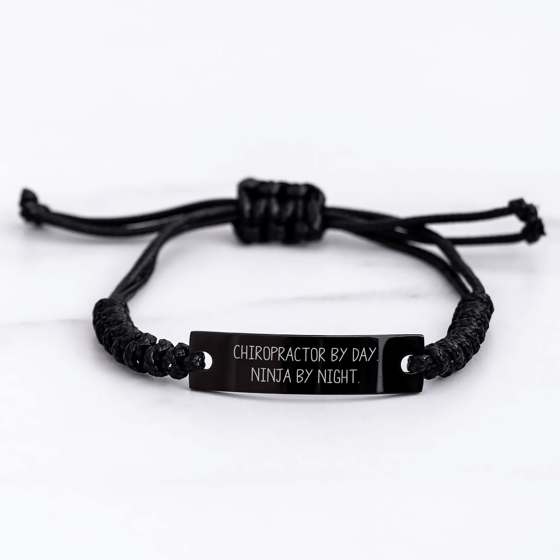 Chiropractor Gifts by Day, Ninja Rope Bracelte by Night - Inspirational Graduation Unique Gifts for Chiropractors from Men - Victory Thru Vision