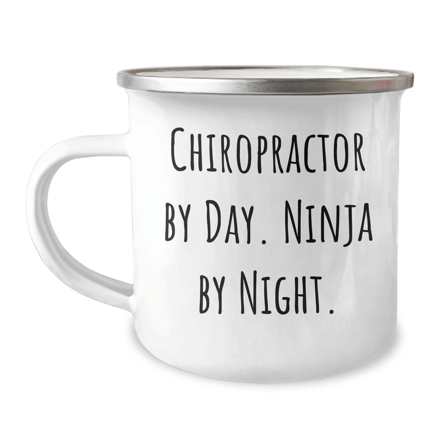 Chiropractor Gifts from Friends, Gifts for Chiropractor By Day, Ninja By Night. Funny Camping Mug, Perfect for Graduation - Victory Thru Vision
