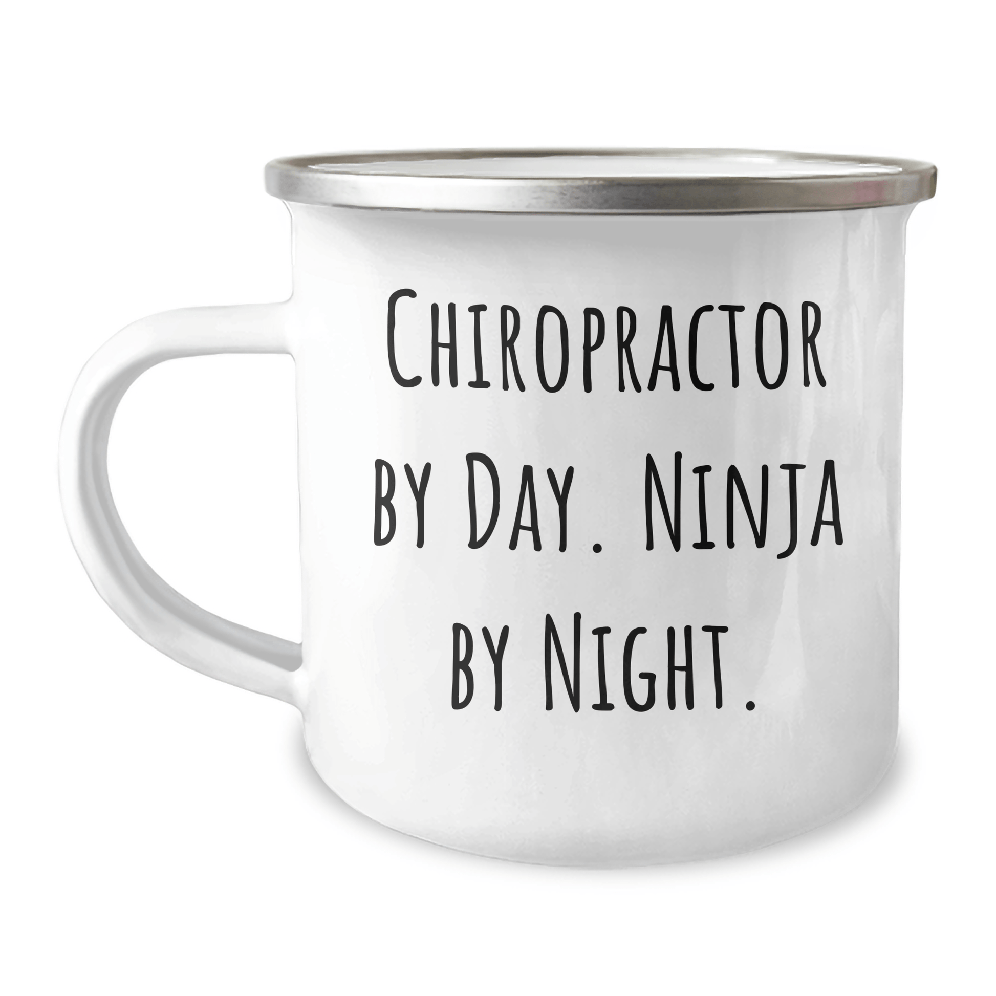Chiropractor Gifts from Friends, Gifts for Chiropractor By Day, Ninja By Night. Funny Camping Mug, Perfect for Graduation - Victory Thru Vision