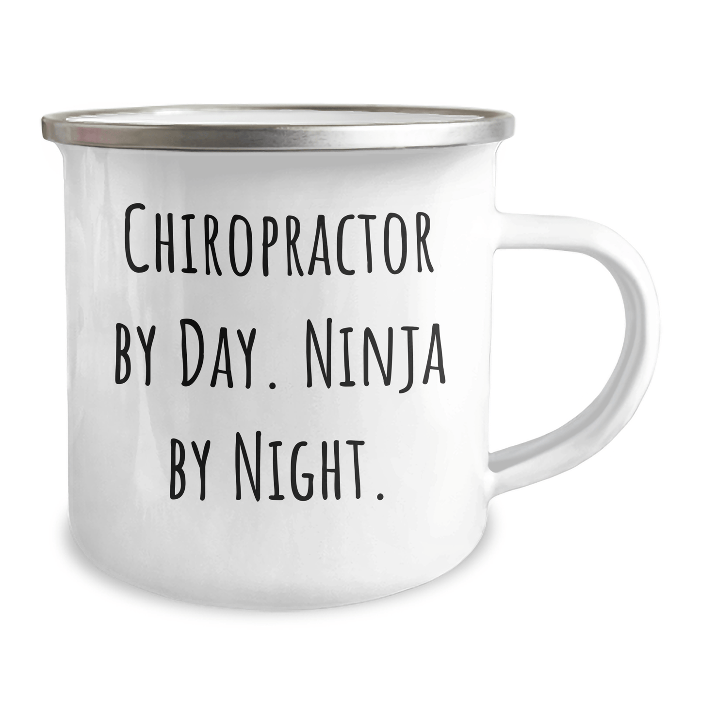Chiropractor Gifts from Friends, Gifts for Chiropractor By Day, Ninja By Night. Funny Camping Mug, Perfect for Graduation - Victory Thru Vision