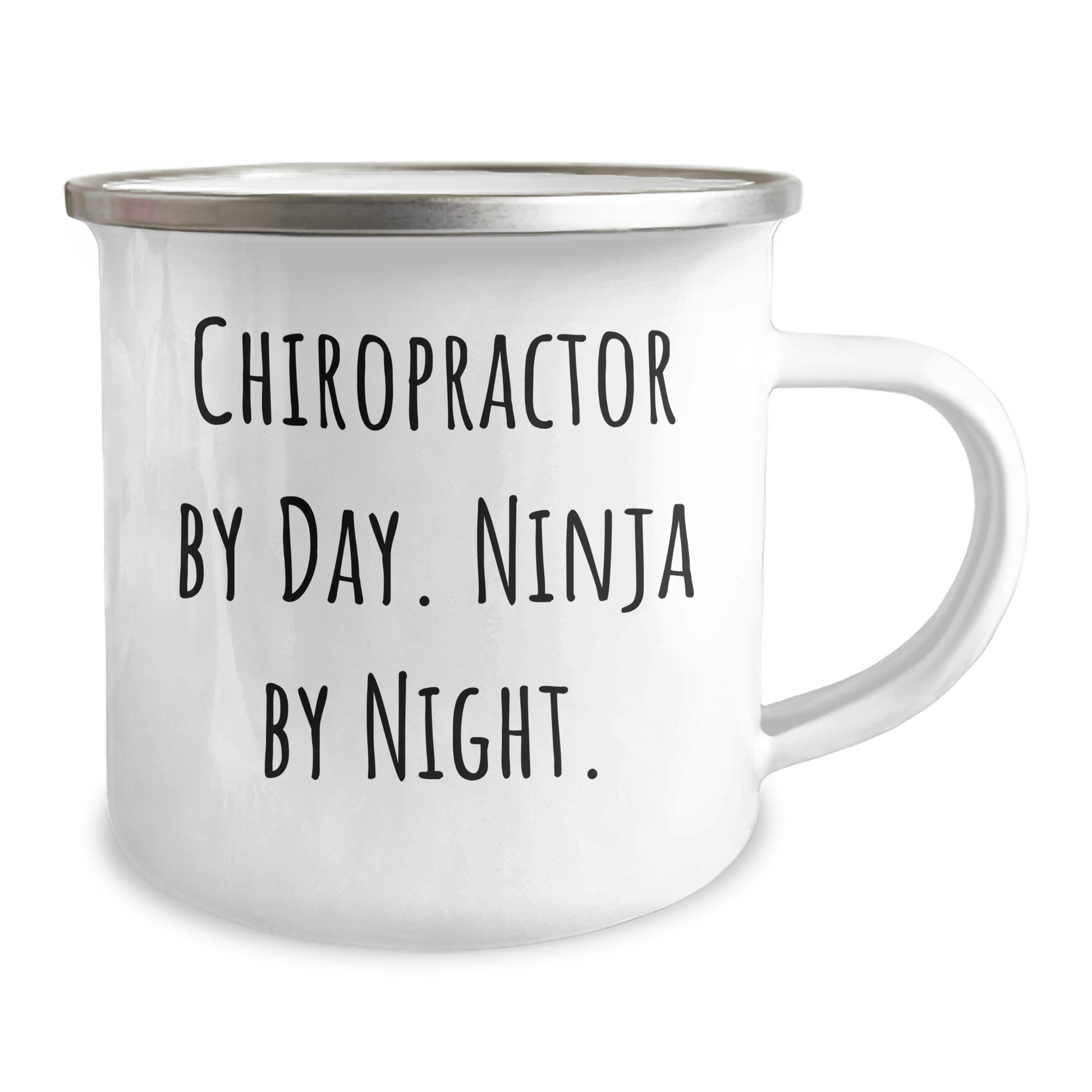 Chiropractor Gifts from Friends, Gifts for Chiropractor By Day, Ninja By Night. Funny Camping Mug, Perfect for Graduation - Victory Thru Vision