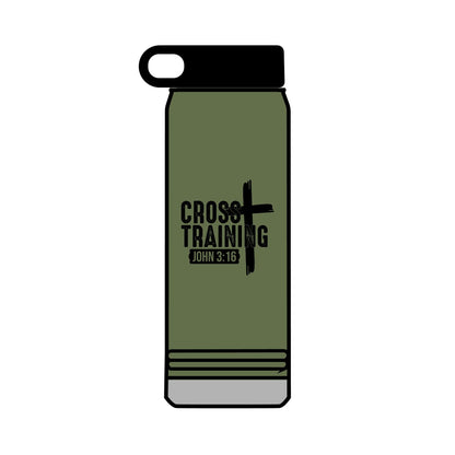 Christian Cross Training Water Bottle - John 3:16 Faith Fitness 32oz - Victory Thru Vision