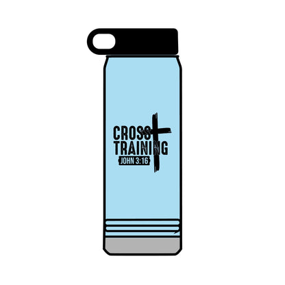 Christian Cross Training Water Bottle - John 3:16 Faith Fitness 32oz - Victory Thru Vision