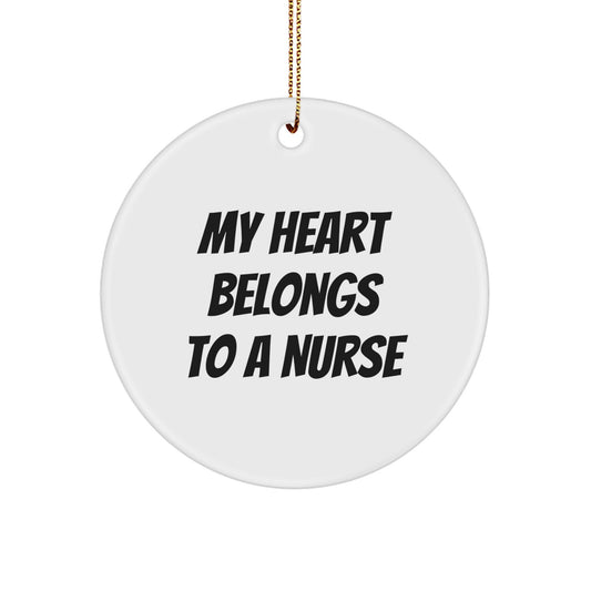 Funny Nurse Quotes Circle Ornaments Gifts from Friends to Coworkers on Christmas Unique Ideas - Image 1