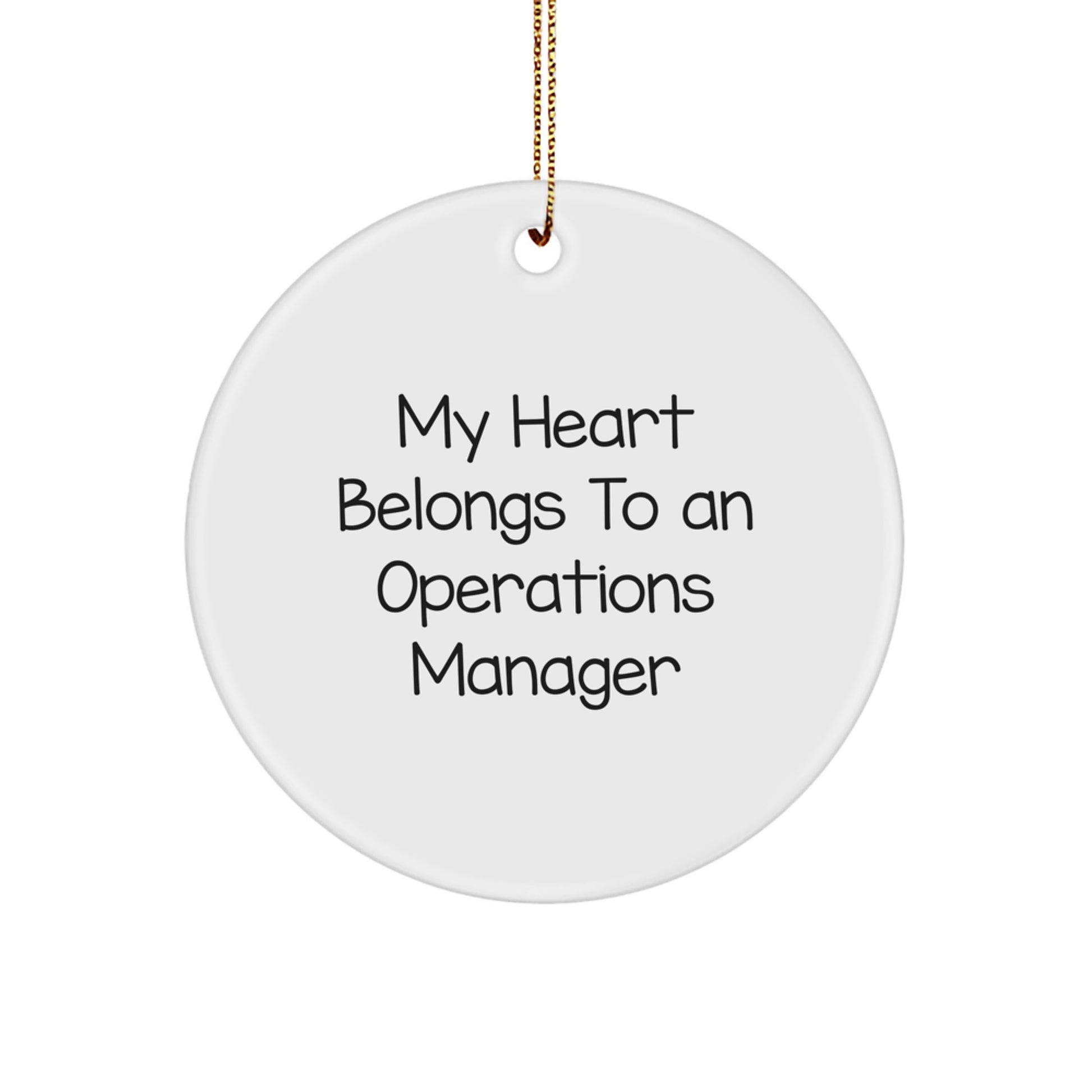 Funny Operations Manager Gifts from Friends - 'My Heart Belongs To An Operations Manager' Christmas Unique Gifts - Image 1