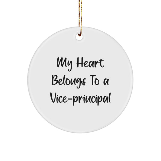 Funny Vice-principal Gifts from Men, Funny Vice-principal Circle Ornament for Men Vice-principal, Christmas Unique Vice-principal Gifts - Image 1