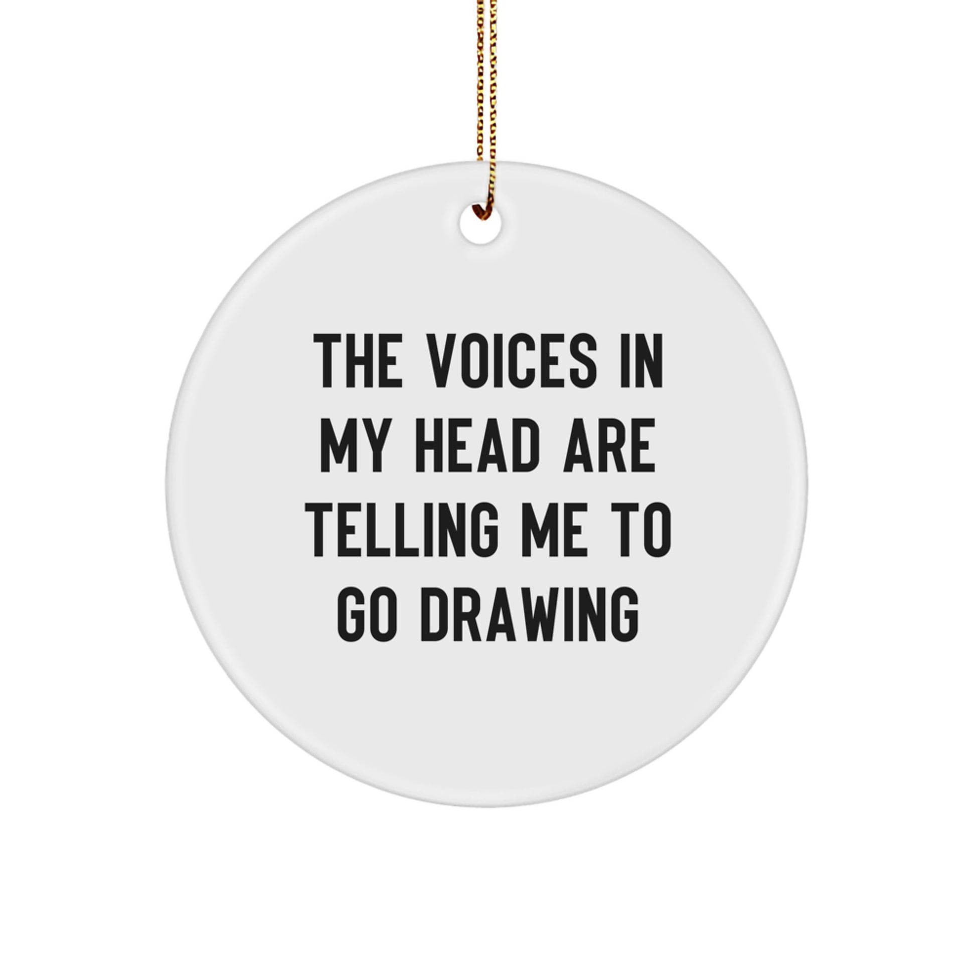 Funny Drawing Gifts for Drawing Lovers from Friends and Family, Gift Ideas for Christmas Unique Drawing Circle Ornaments - Image 1