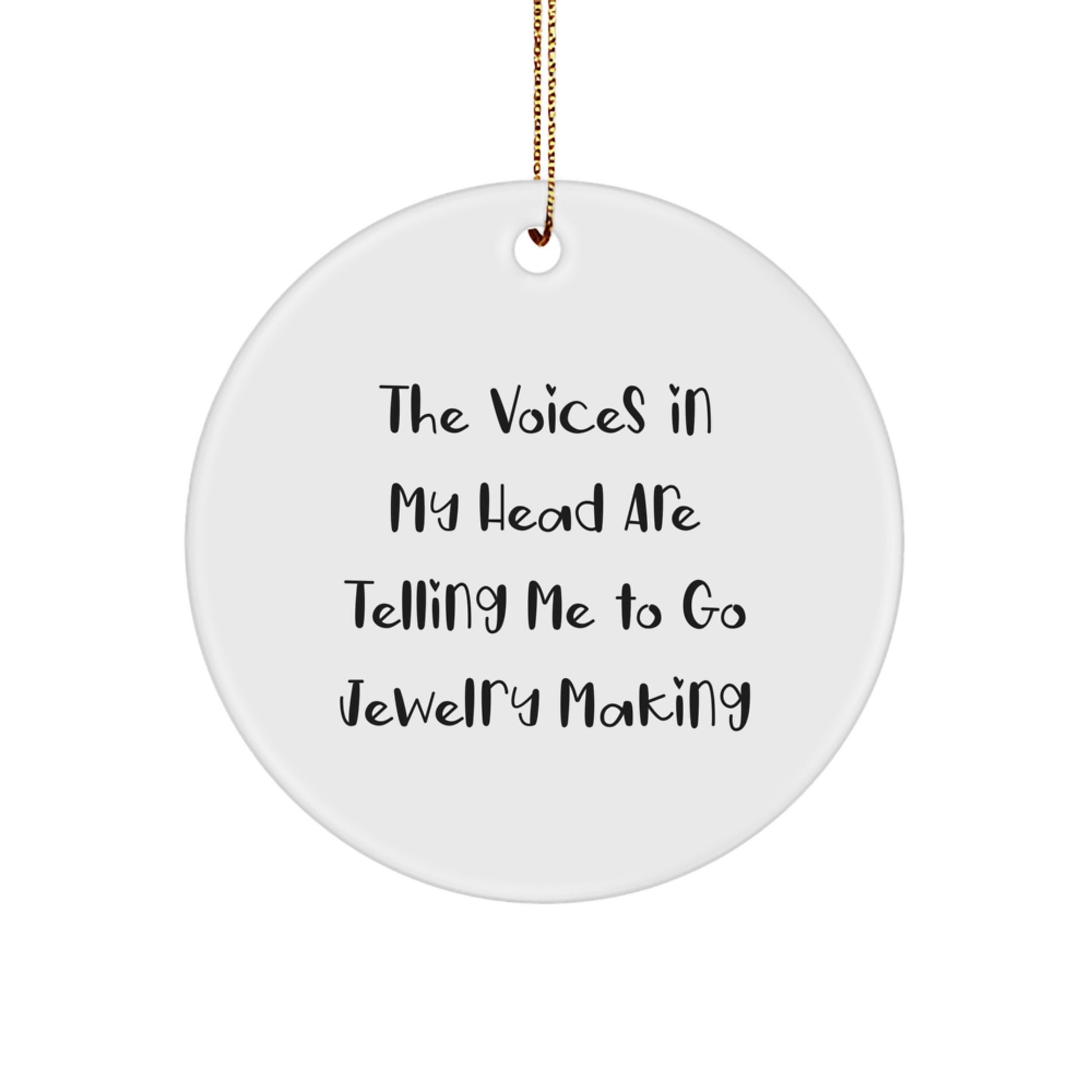 Funny Jewelry Making Quotes Gifts from Friends, Perfect Circle Ornament for Women, Men, Coworkers, Family, Inspirational Christmas Unique Gift Ideas - Image 1