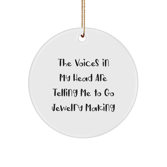 Funny Jewelry Making Quotes Gifts from Friends, Perfect Circle Ornament for Women, Men, Coworkers, Family, Inspirational Christmas Unique Gift Ideas - Image 1