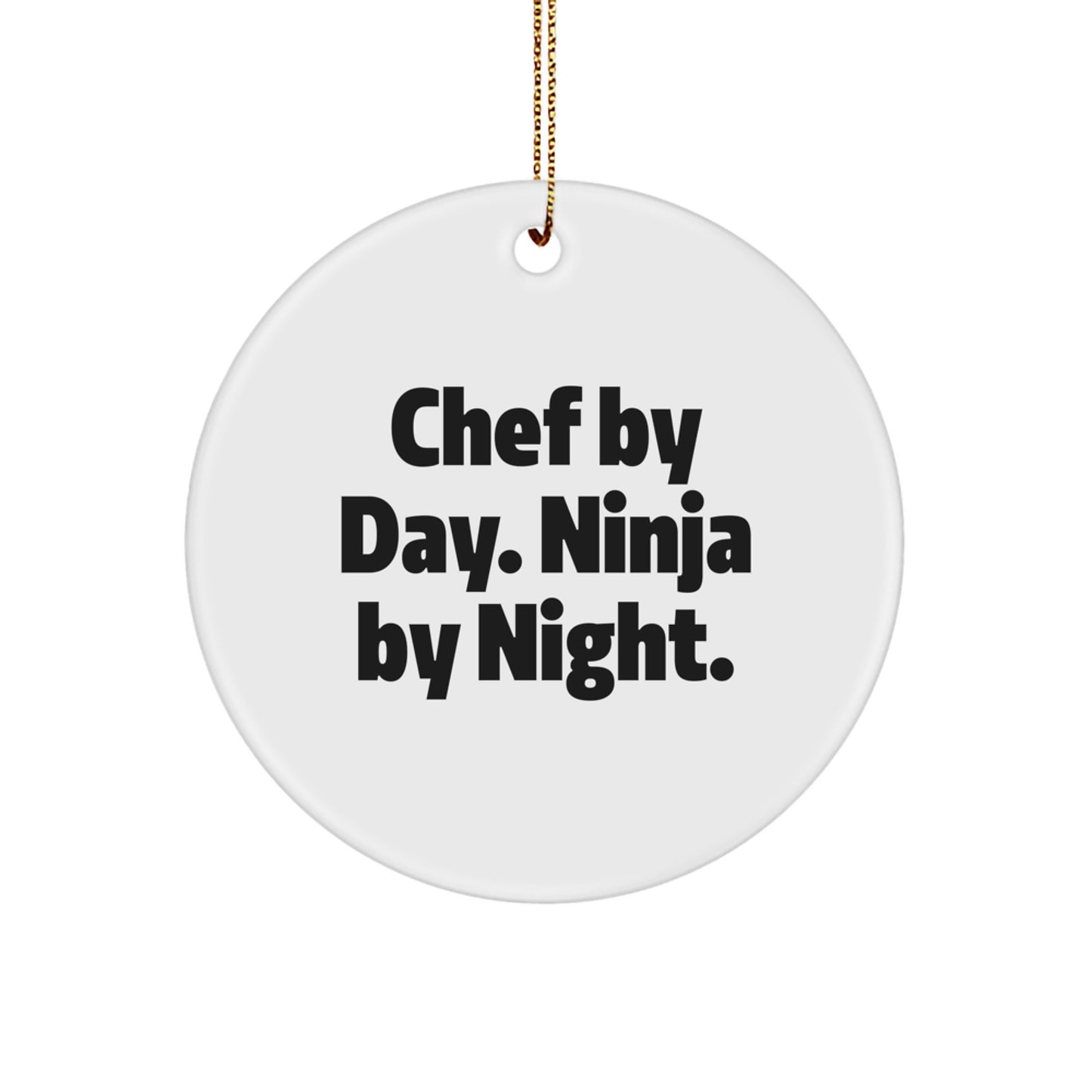 Funny Chef Circle Ornament Gifts from Friends and Family for Men and Women Christmas Unique Presents - Image 1