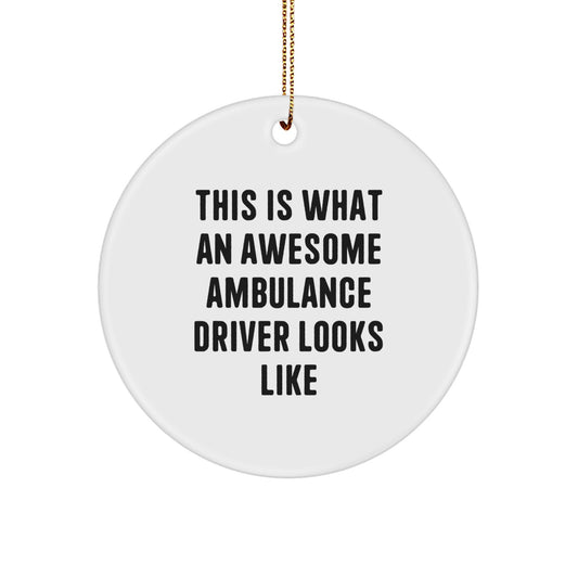 Funny Ambulance Driver Gifts for Men from Friends, Christmas Unique Ornaments - Image 1