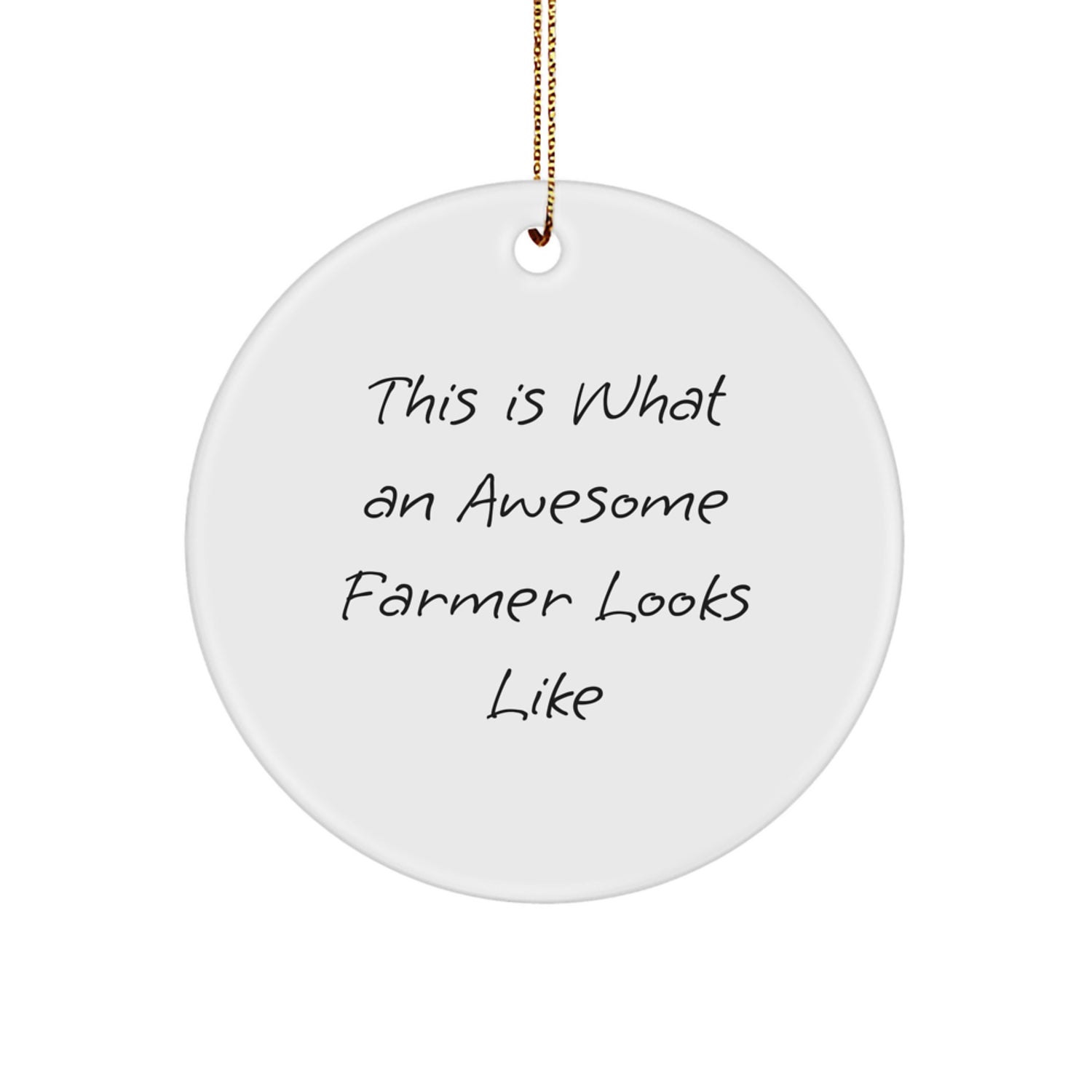Funny Farmer Circle Ornament Gifts from Men to Women Friends Family - Image 1