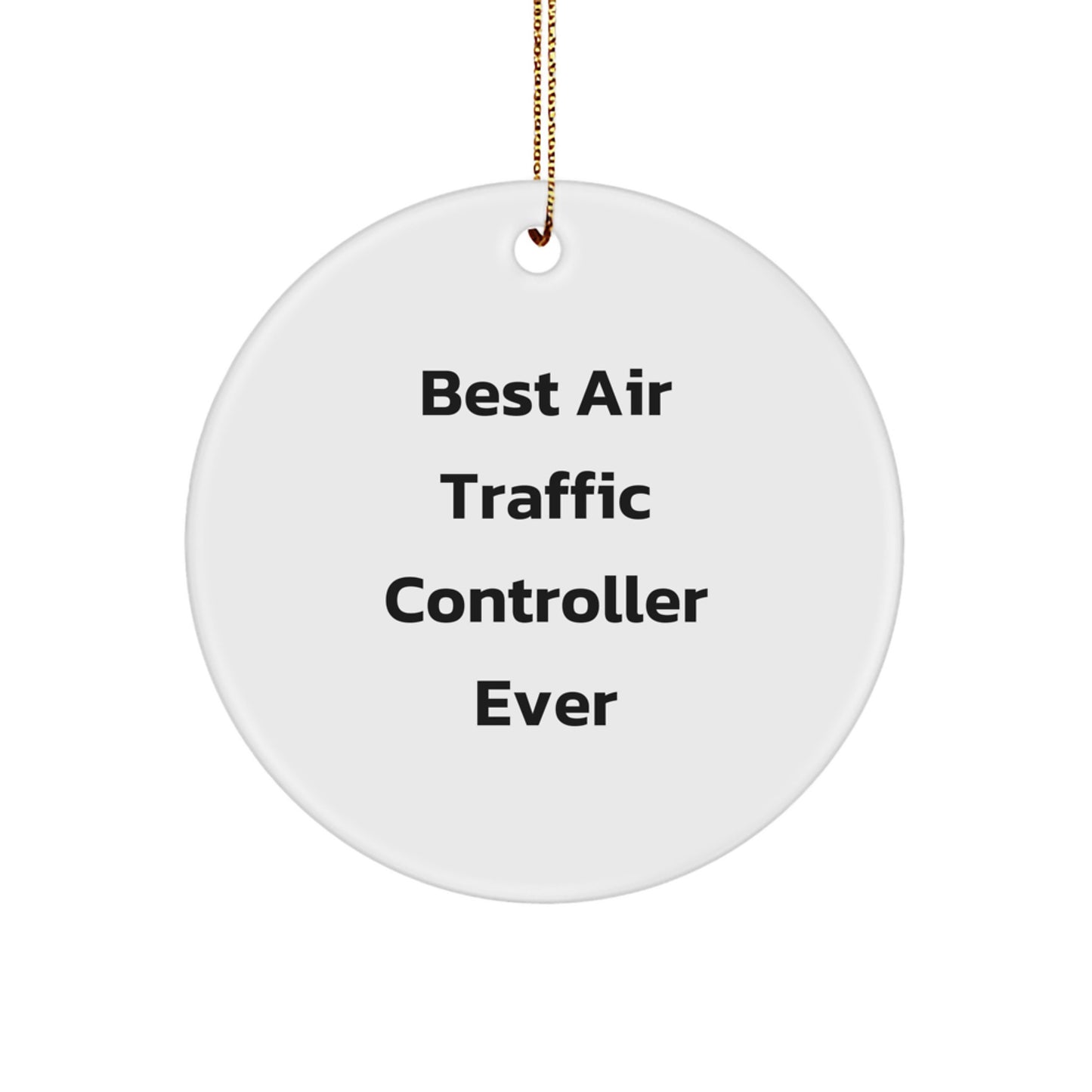 Funny Air Traffic Controller Gifts for Men Unique Circle Ornament Christmas Decorations from Friends - Image 1