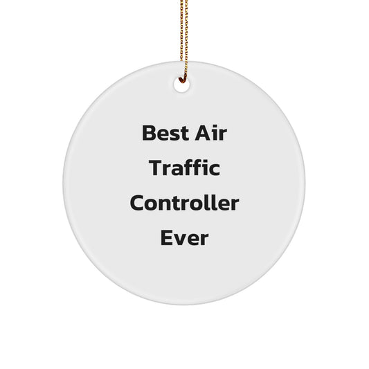 Funny Air Traffic Controller Gifts for Men Unique Circle Ornament Christmas Decorations from Friends - Image 1