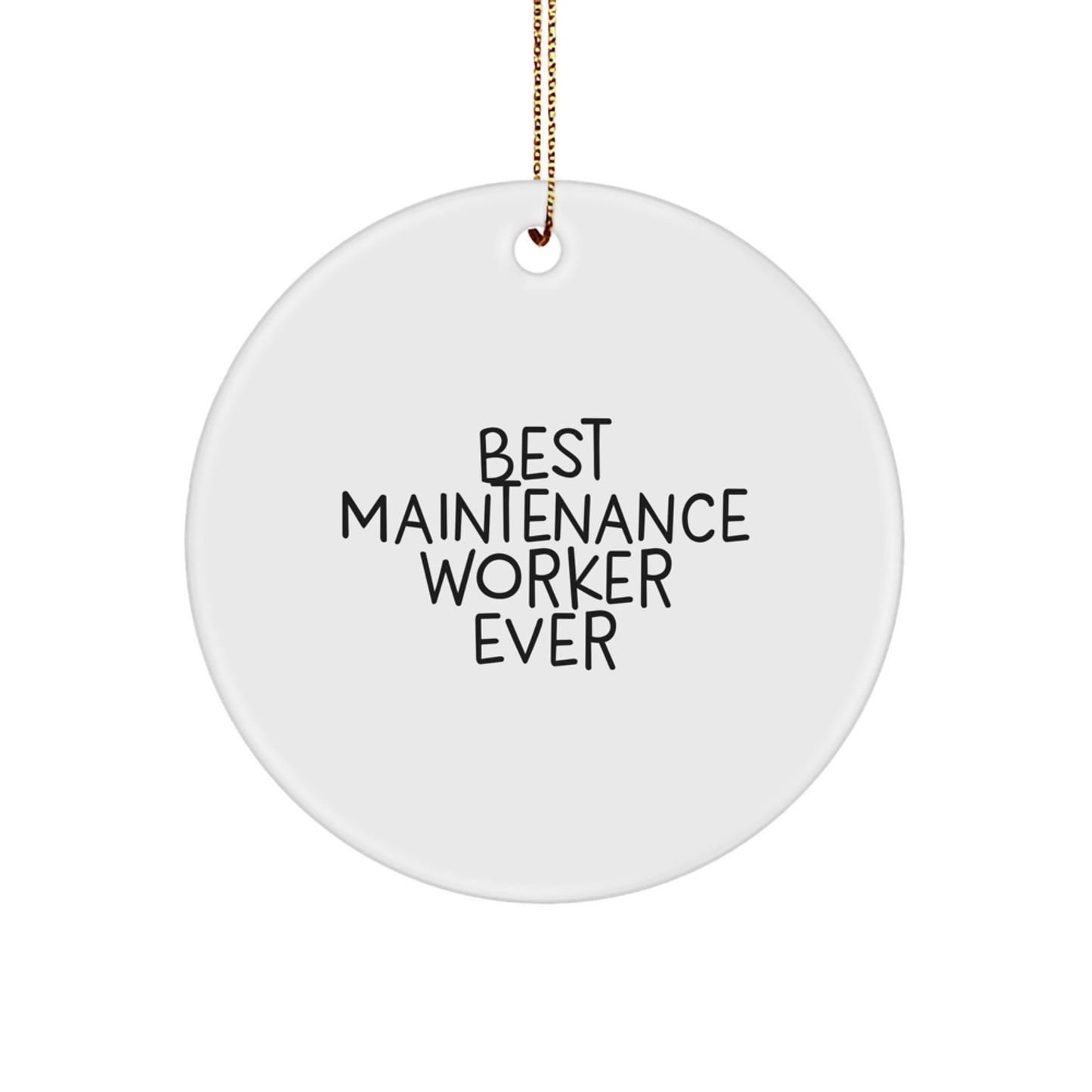 Funny Maintenance Worker Gifts from Family for Best Maintenance Worker Ever Christmas Unique Ornaments - Image 1