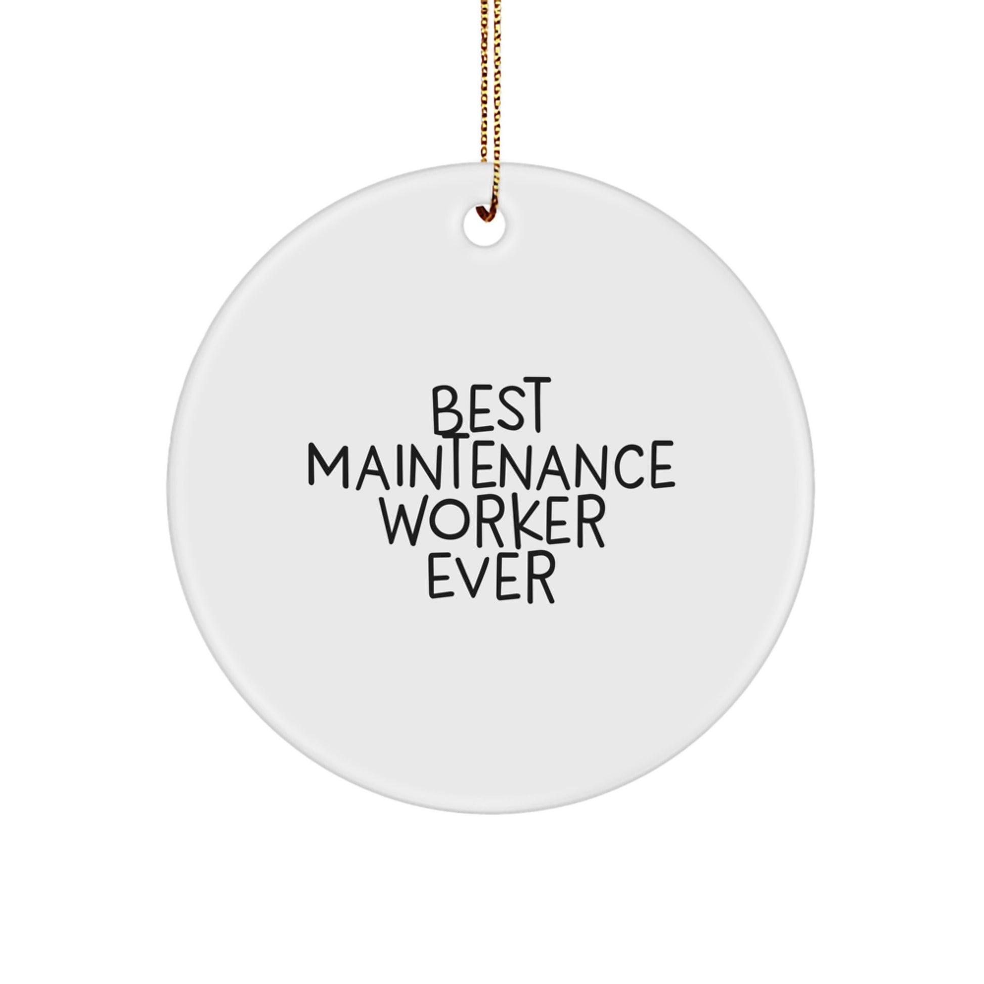 Funny Maintenance Worker Gifts from Family for Best Maintenance Worker Ever Christmas Unique Ornaments - Image 1