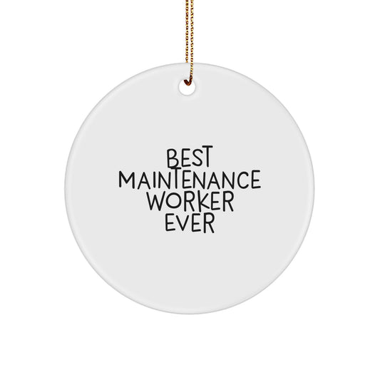 Funny Maintenance Worker Gifts from Family for Best Maintenance Worker Ever Christmas Unique Ornaments - Image 1