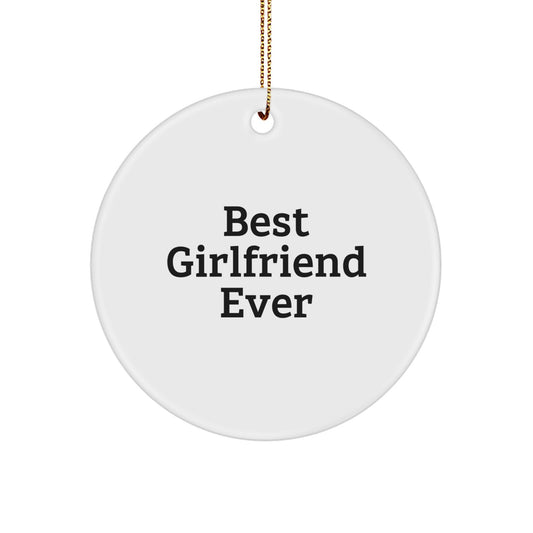Funny, Cute, Inspirational Gifts for Sweetheart - Best Sweetheart Ever Circle Ornament, Gifts from Men or Women for Women, Christmas Unique Gifts - Image 1