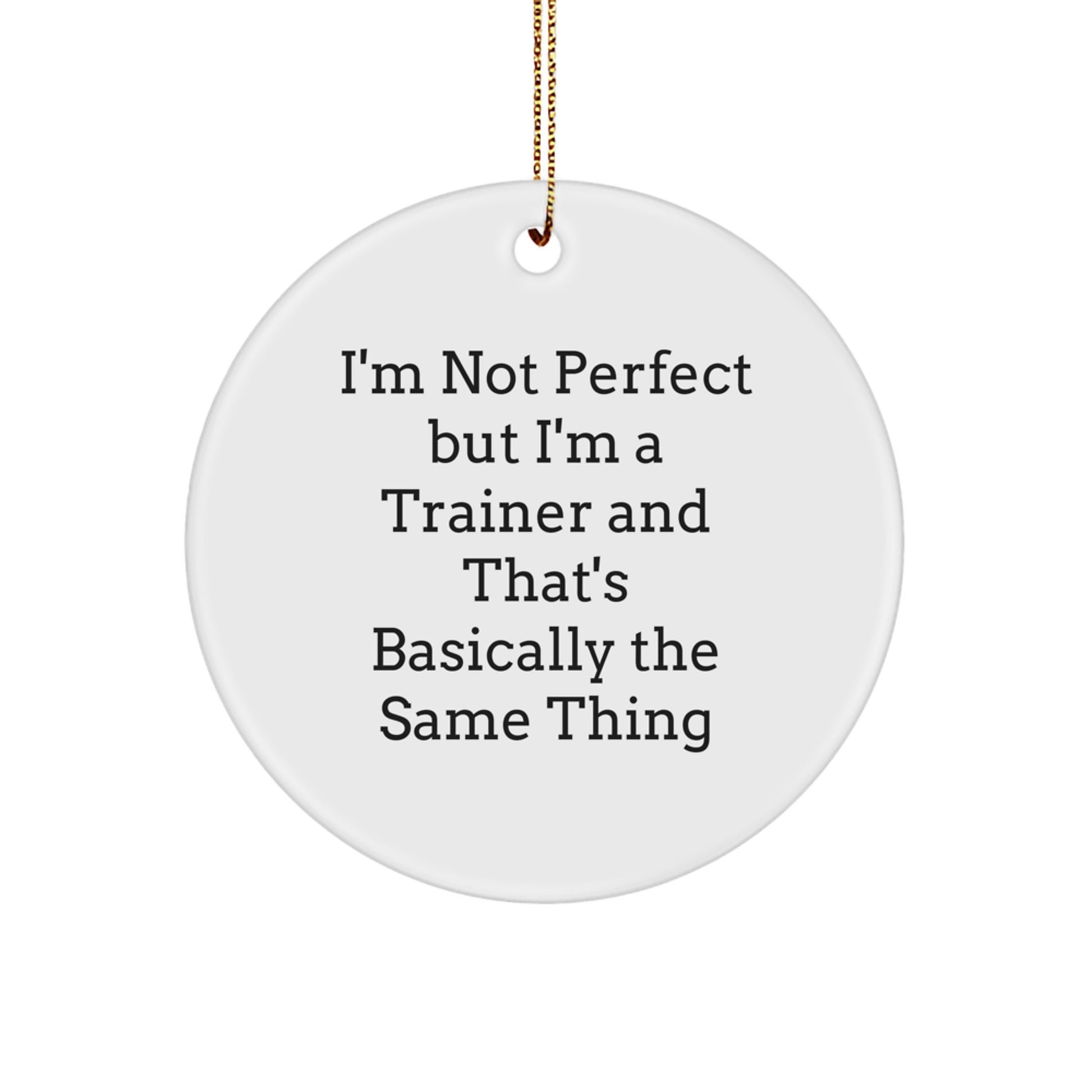 Funny Trainer Gifts from Friends for Men Women Coworkers Family - Inspirational Circle Ornament - Image 1