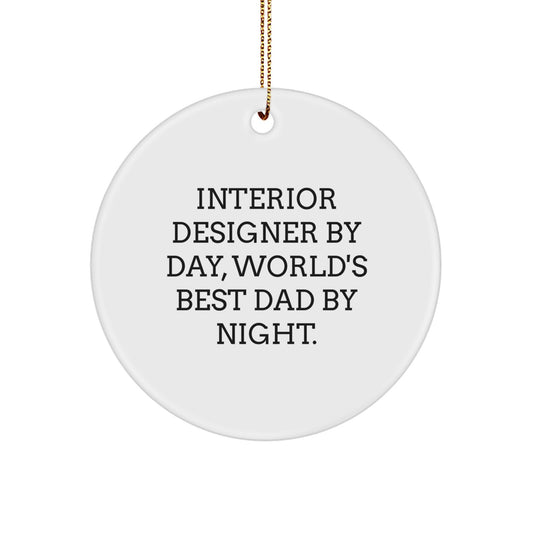 Interior Designer Gifts for Men Unique Circle Ornament Funny Quote Gifts from Dad - Image 1