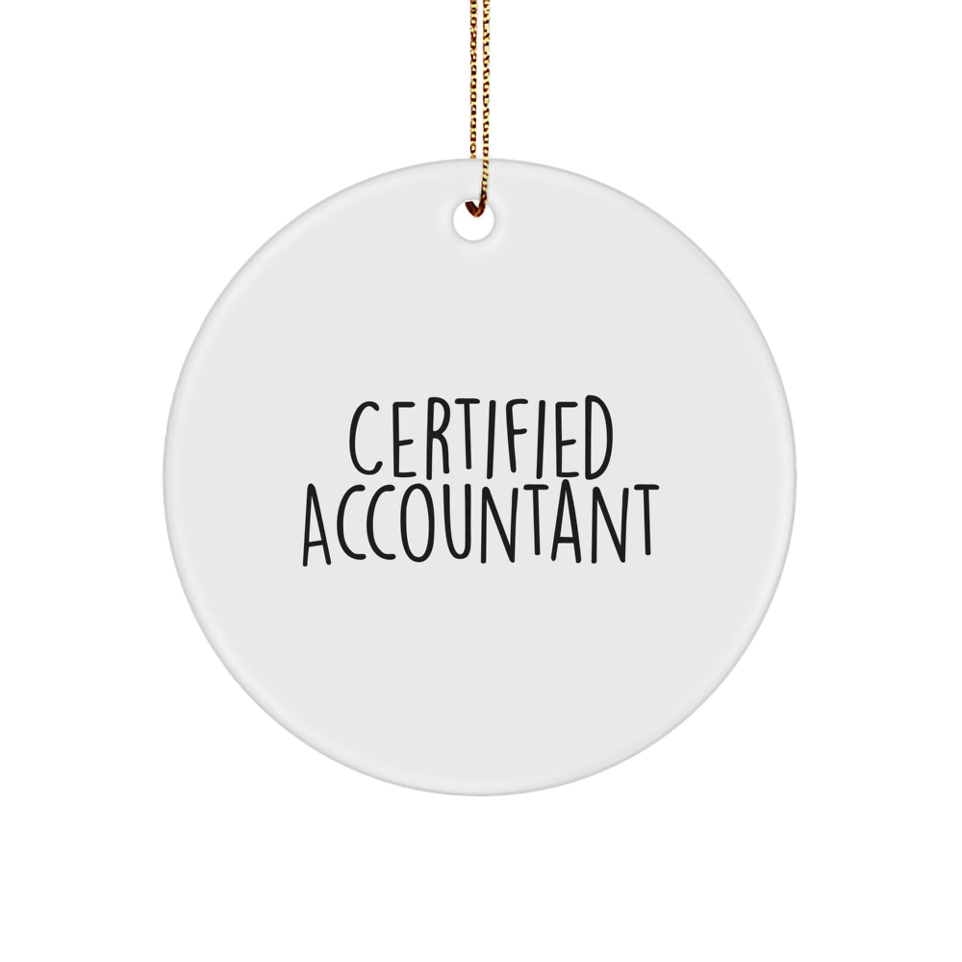 Funny Certified Accountant Christmas Unique Gifts for Him - Circle Ornament 'Keep Calm and Crunch Numbers' - Gifts from Friends for Accountant - Image 1