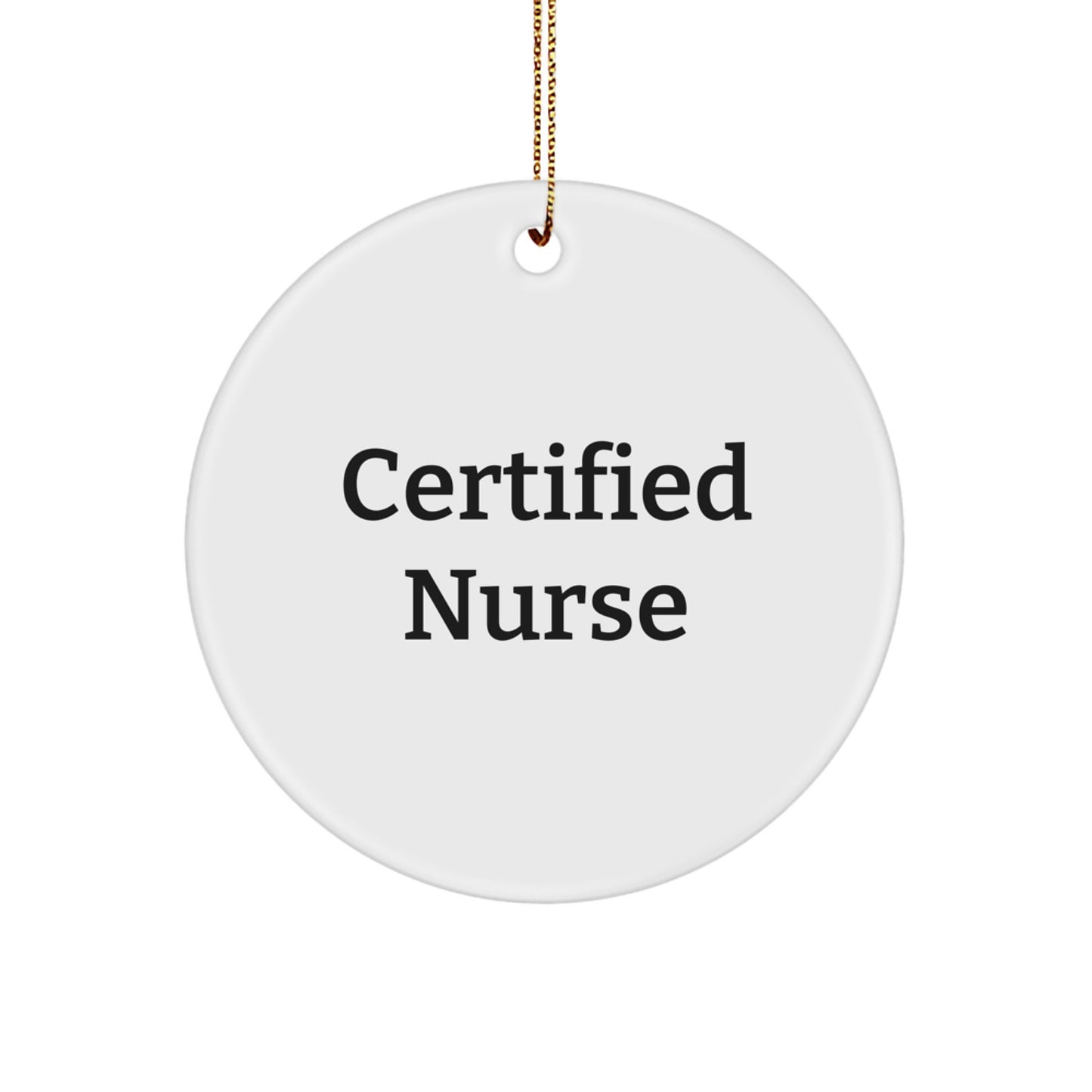 Funny 'World's Okayest Nurse' Certified Nurse Christmas Circle Ornament, Gifts for Nurse from Family, Nurse Gifts, Nurse Christmas Unique Gifts - Image 1