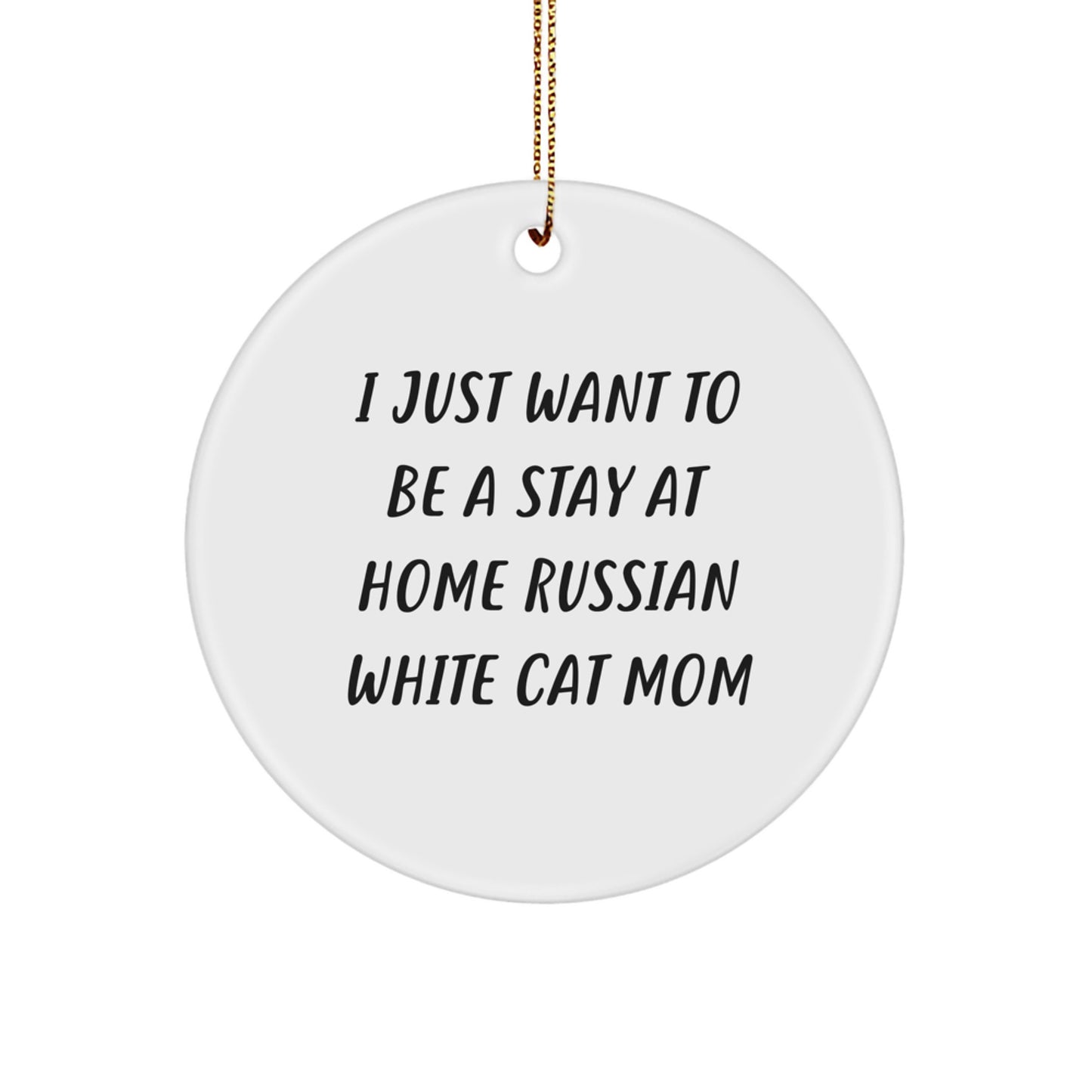 Russian White Cat Mom Christmas Ornament Gifts from Friends for Russian White Cat Lovers - Image 1