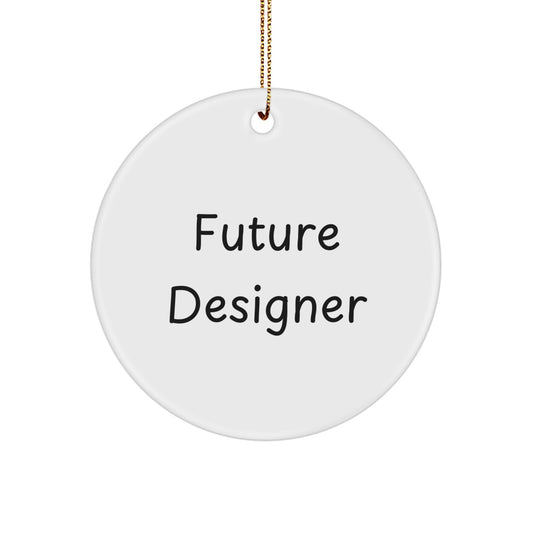 Funny Future Designer Christmas Circle Ornament Gifts from Friends to Family - Image 1