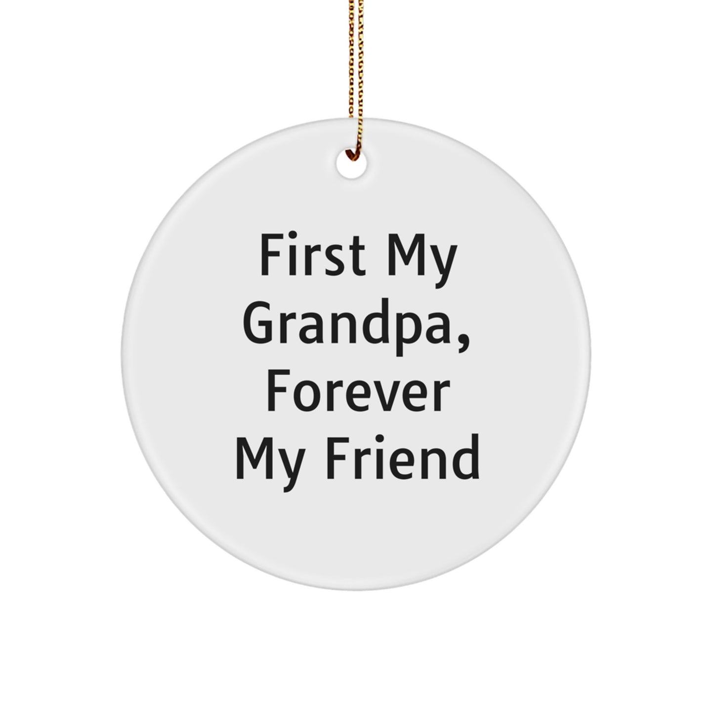 Grandpa Circle Ornament Gifts from Grandkids for Grandpa Funny Christmas Unique Gifts - Image 1