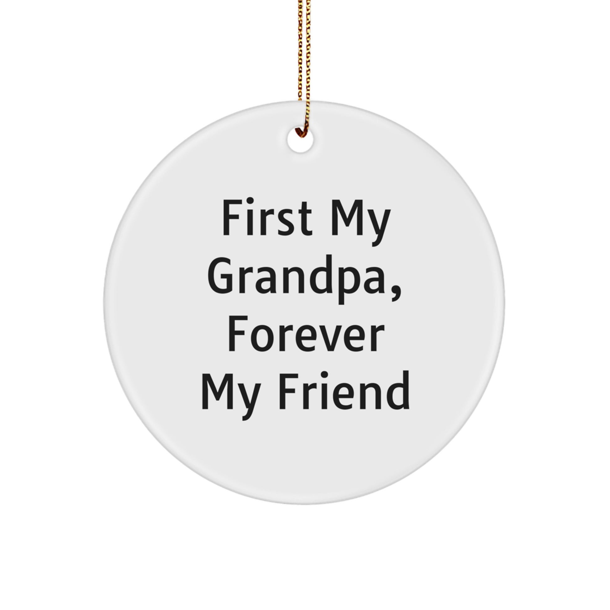 Grandpa Circle Ornament Gifts from Grandkids for Grandpa Funny Christmas Unique Gifts - Image 1