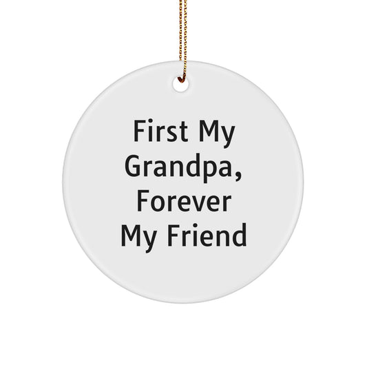 Grandpa Circle Ornament Gifts from Grandkids for Grandpa Funny Christmas Unique Gifts - Image 1