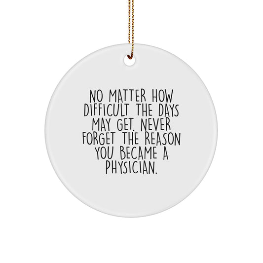 Funny Physician Circle Ornaments Inspirational Gifts from Men to Friends and Family for Christmas Unique - Image 1