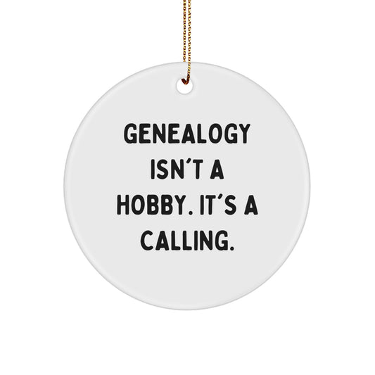 Genealogy Gifts from Men, Women, Friends, Coworkers, Family - Inspirational Circle Ornament for Genealogy Enthusiasts, Christmas Unique Gifts - Image 1