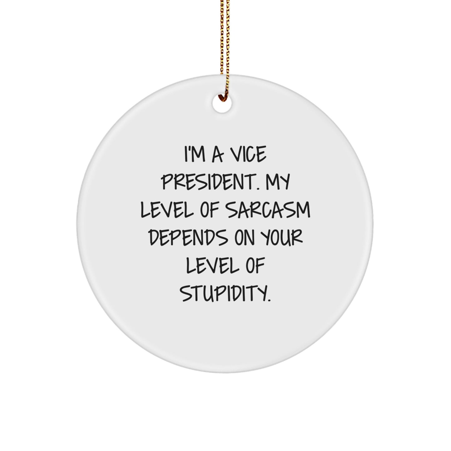 Funny Vice President Circle Ornament Gifts from Friends for Christmas Unique Presents - Image 1
